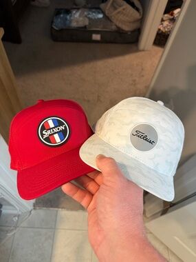 Srixon and Titleist golf hats